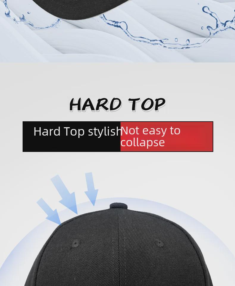 Мужская бейсболка большого размера с герметичным жестким верхом и короткими полями — модная, двусторонняя, в стиле «утконос» для пар