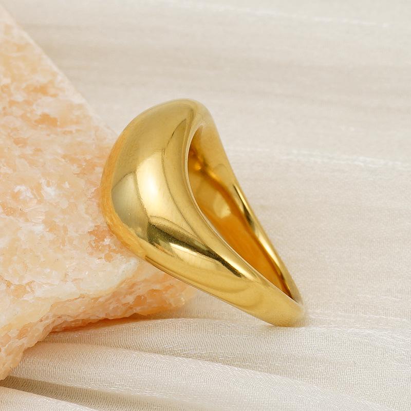 Кольцо из нержавеющей стали с irregular curve, 18 карат золота: Европейская Мода Зеркальная Полировка Браслет