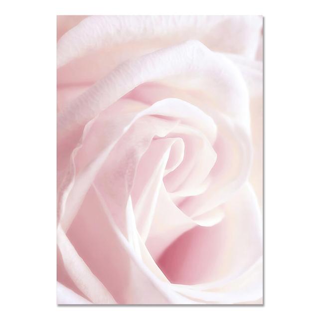 Розовый цветок цветущая роза пион природа растения скандинавские постеры и принты настенная живопись на холсте картины для домашнего дизайна спальни