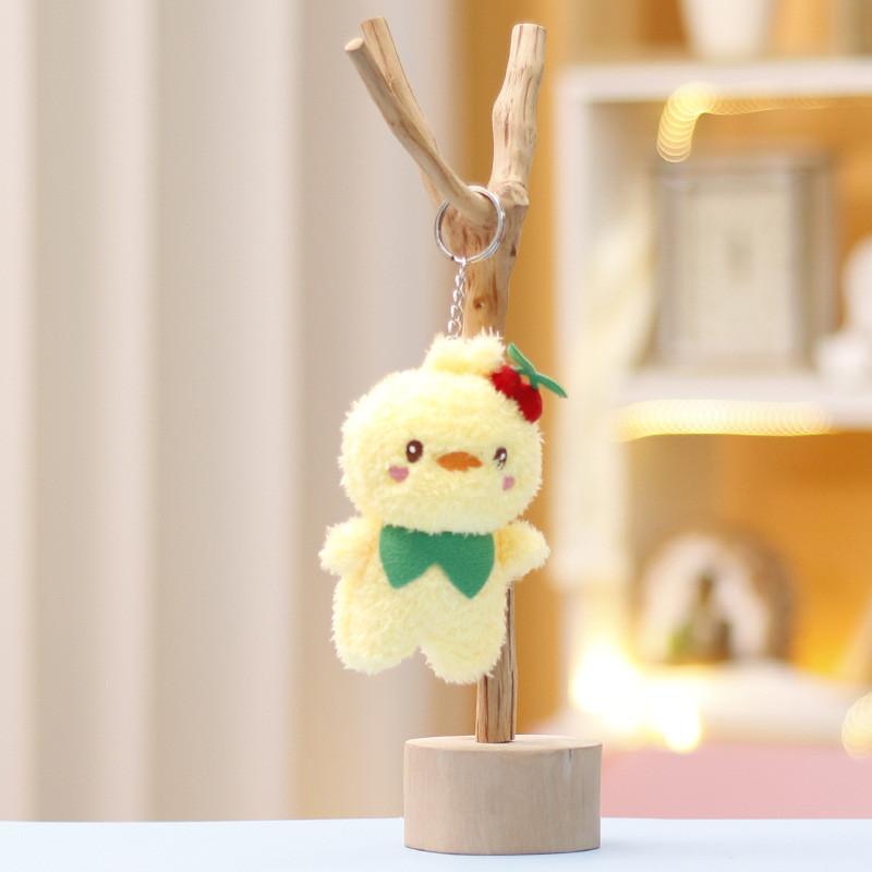 Rabbit Panda Keychain Cute Cartoon Girl Backpack Decorative Pendant Plush Doll