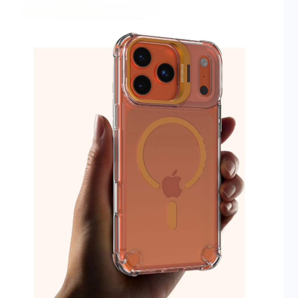 Новый Прозрачный Магнитный Чехол Для iPhone 17 Pro Max 17Air 17Pro Чехол Для Беспроводной Зарядки Magsafe Со Стеклянной Защитой Линзы Крышка-Подставка