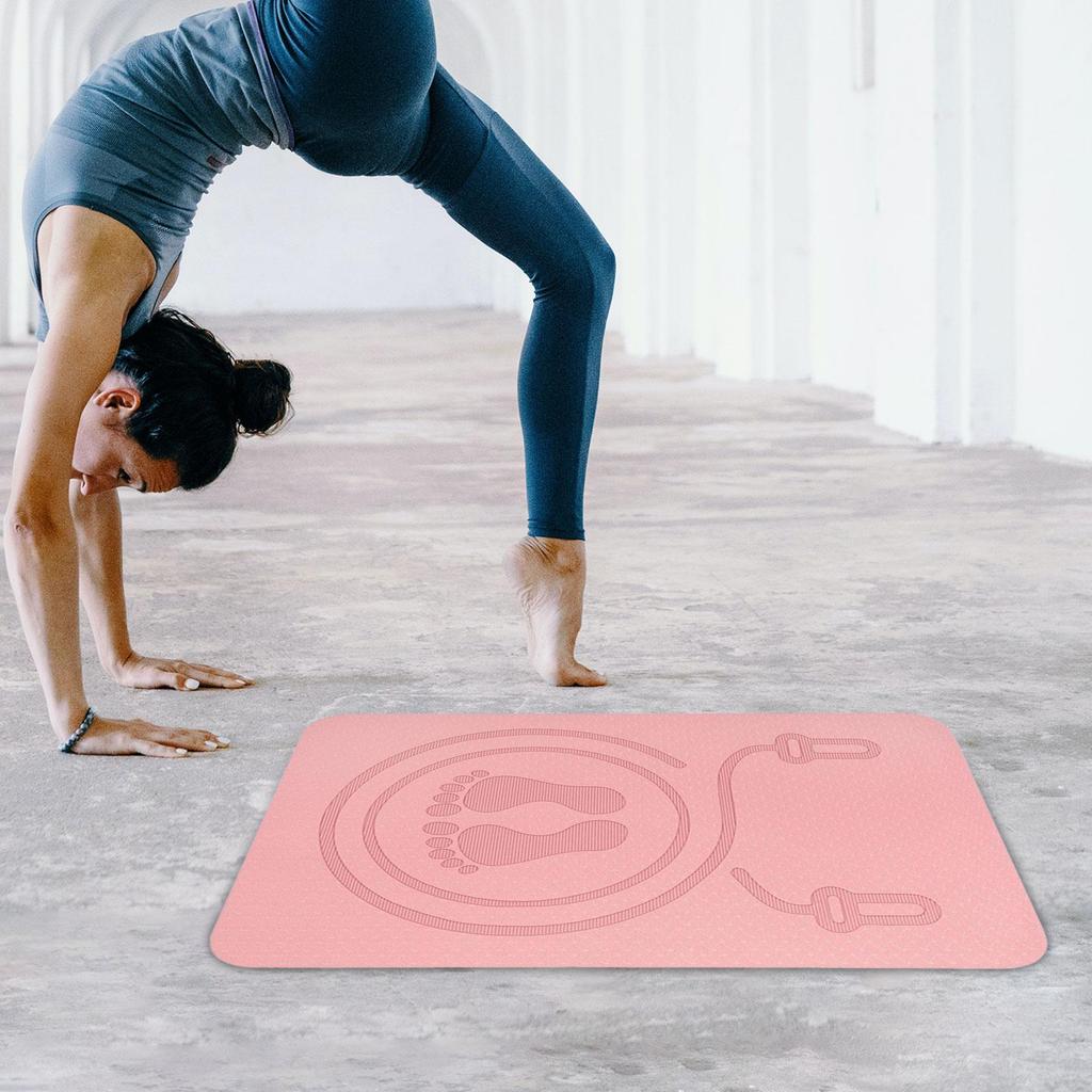 Jump Rope Mat 8mm Thick Anti Slip 60x40 cm for Home Gym Flooring Workout Mat