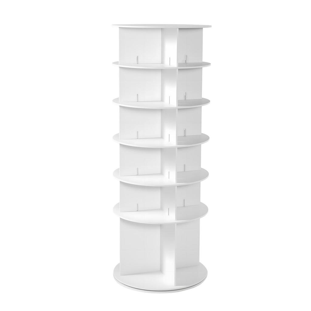 6 Tiers Rotating Shoe Rack Tower, 360° Spinning Shoe Rack, Revolving Storage Round Carousel Display, Freestanding Lazy Susan Organizer Display for
