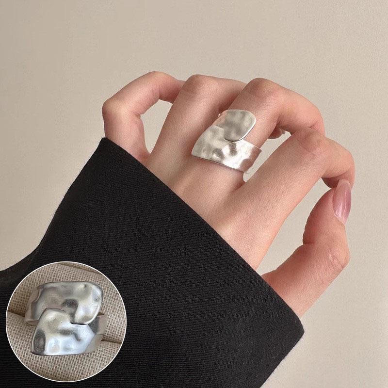 Кольцо-обертка с геометрическими линиями - Посеребренное S925 для женщин