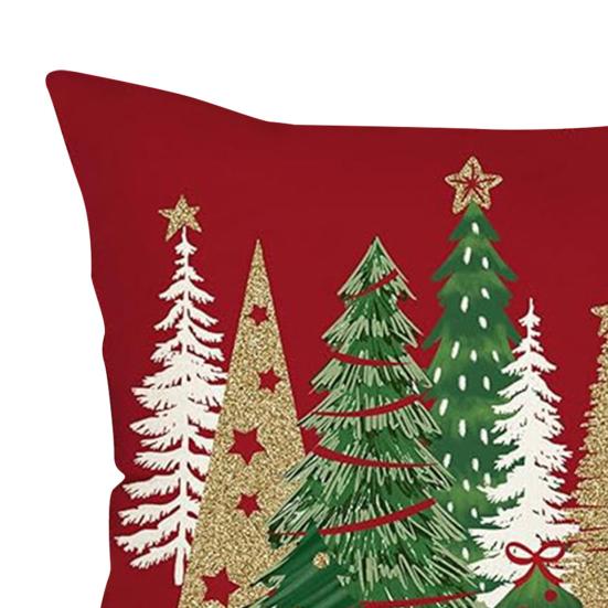 Рождественская клетчатая наволочка Рождественская елка Наволочка со скрытой молнией Клетчатая наволочка для праздничного домашнего декора в стиле фермерского дома