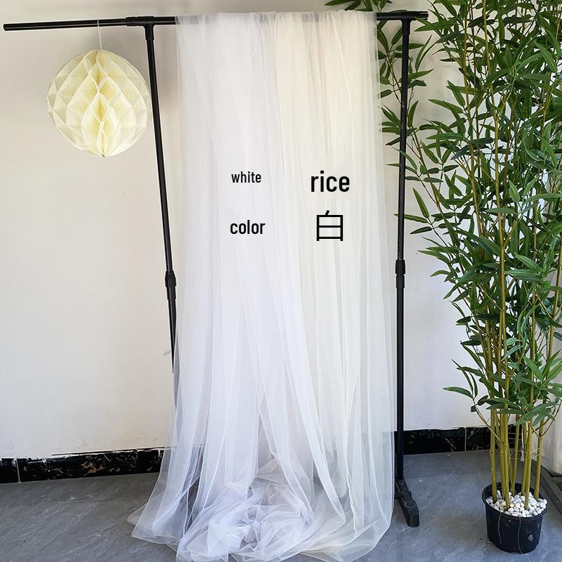 Светло-розовая марлевая занавеска с цветами сакуры с розовым нефритом и акцентами цвета розовой фасолевой пасты - швейцарская противомоскитная сетка для потолка салона красоты.