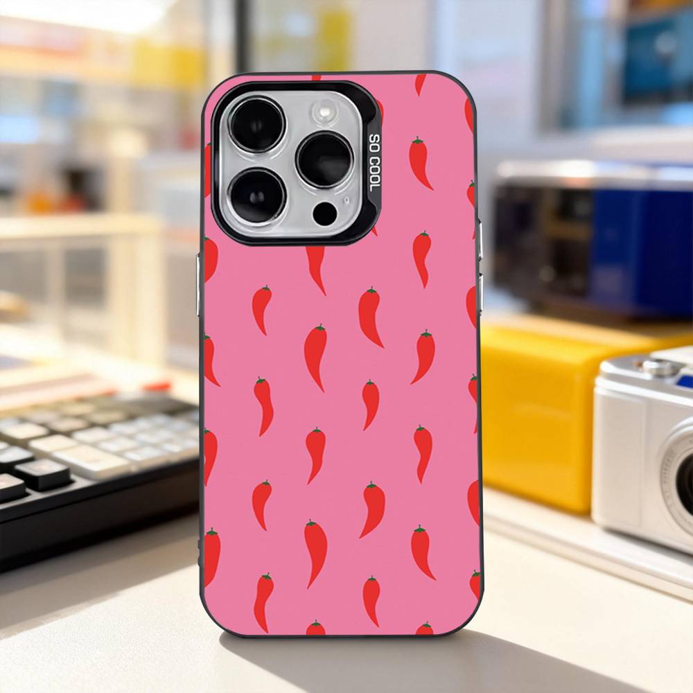 Красный чехол для телефона Chili Art для iPhone 11,12,13,14,15,16,17,Pro,Max,Plus,E,Air,Mini IMD Матовый черный