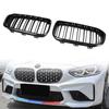 Front Kidney Grill Grille Fit BMW 1 Series F20 F21 2015-2017 Gloss Black Double