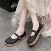 Мода 2024 года, лето, новые женские туфли Мэри Джейн, мягкие повседневные туфли для улицы, балетки на плоской подошве, с круглым носком, без застежек