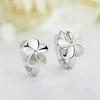 EK105 Flower 925 Sterling Silver Earrings for Women Simple and Stylish Versatile and Fresh Dangle Earrings