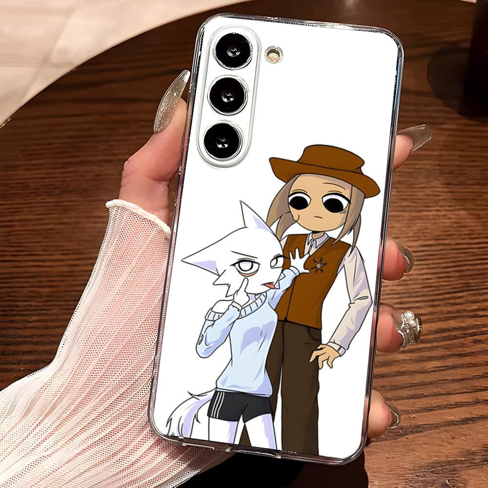 Мультяшный чехол для телефона S-Sprunkis для Samsung S25 S24 Ultra S23 Fe S22 S20 S21 Plus Fe Ultra 5G Прозрачный чехол