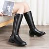 Модные женские зимние сапоги AIYUQI 2025 Новые из натуральной кожи Длинные сапоги Женские Большой размер 41 42 43 Шерстяные Теплые На молнии Сапоги для верховой езды Женские