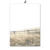 Landscape Poster Farm Grassland Cattle Road Sign Sea Wave Reed Wall Art Print Canvas Painting Wall Pictures Living Room Decor