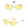 Women's Sunglasses, Men's and Women's Fashion Round-frame Metal Sunglasses