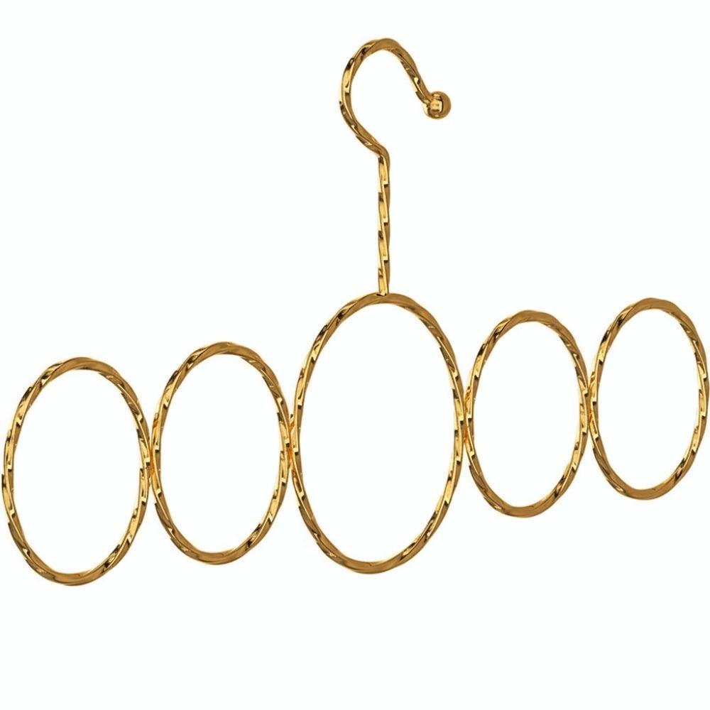 Держатель Высокомарганцевая Сталь Вешалка для Шарфов Без Зацепок На Штангу Органайзер для Штанги Дизайн с 5 Петлями Держатель для Хранения в Шкафу Организация Дома