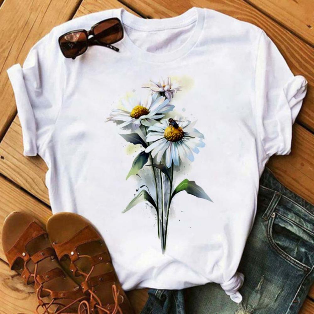 Maycaur Red Poppy, модные женские футболки 90-х годов, Ulzzang, футболки с цветочным принтом, эстетические женские футболки для женщин, рубашка-рубашка