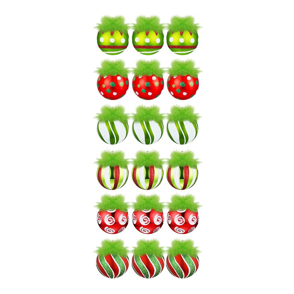 6CM Christmas Ball Set (18 Pieces) - Christmas Scene Decorations, Christmas Tree Balls