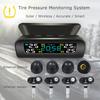 Solar Tire Pressure Monitor System Automobile Tire Pressure Alarm Clock Tire Pressure Detector 360 ° Rotatable Tire Pressure Monitoring Tyre Pressure