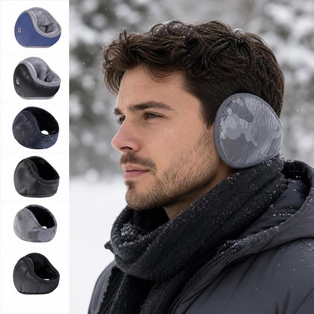 Windproof Foldable Ear Warmers Thick Plush Lining Windproof Ear Covers Cold Weather Use