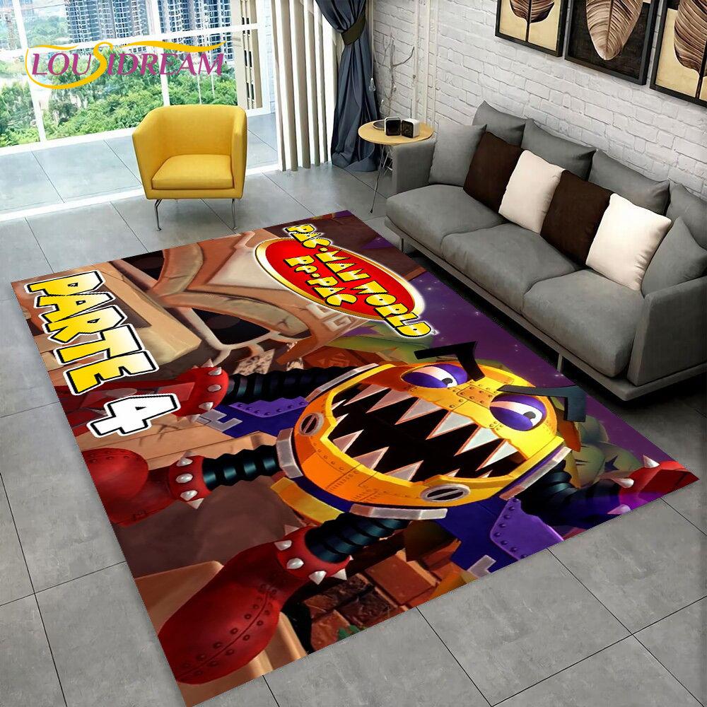 Pacman Retro Classics Game Gamer Area Rug,Carpet Rug for Home Living Room Children Bedroom Sofa Doormat Decor,Non-slip Floor Mat