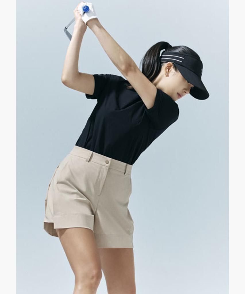 DESCENTE GOLF Women'S Woven Hybrid Collared T-Shirt Dr12Wfts38