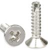 304 Stainless Steel Cross Cut Countersunk Self-Tapping Screw M2/M3/M4