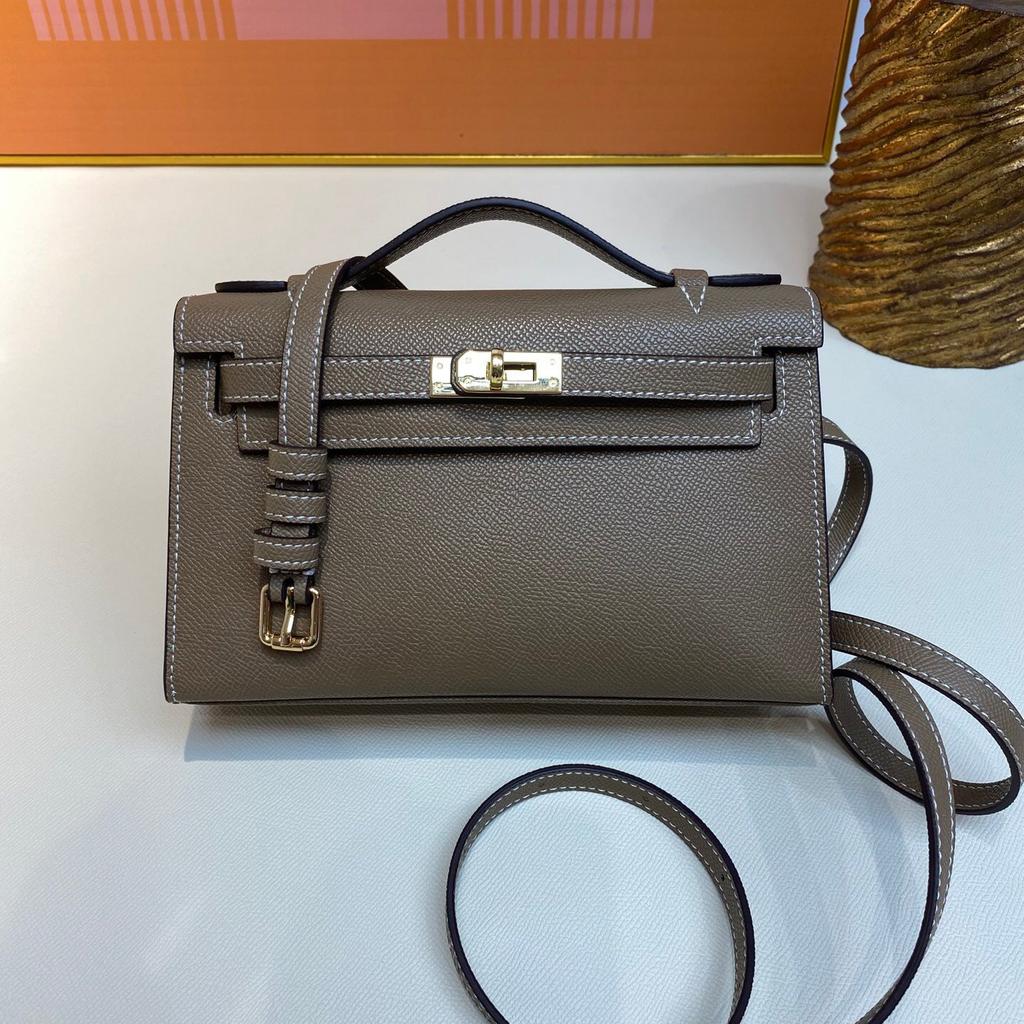 Wholesale New Generation Simple Small Square Bag Single Shoulder Oblique Span Portable First Layer Cowhide Women's Bag Sewing Line