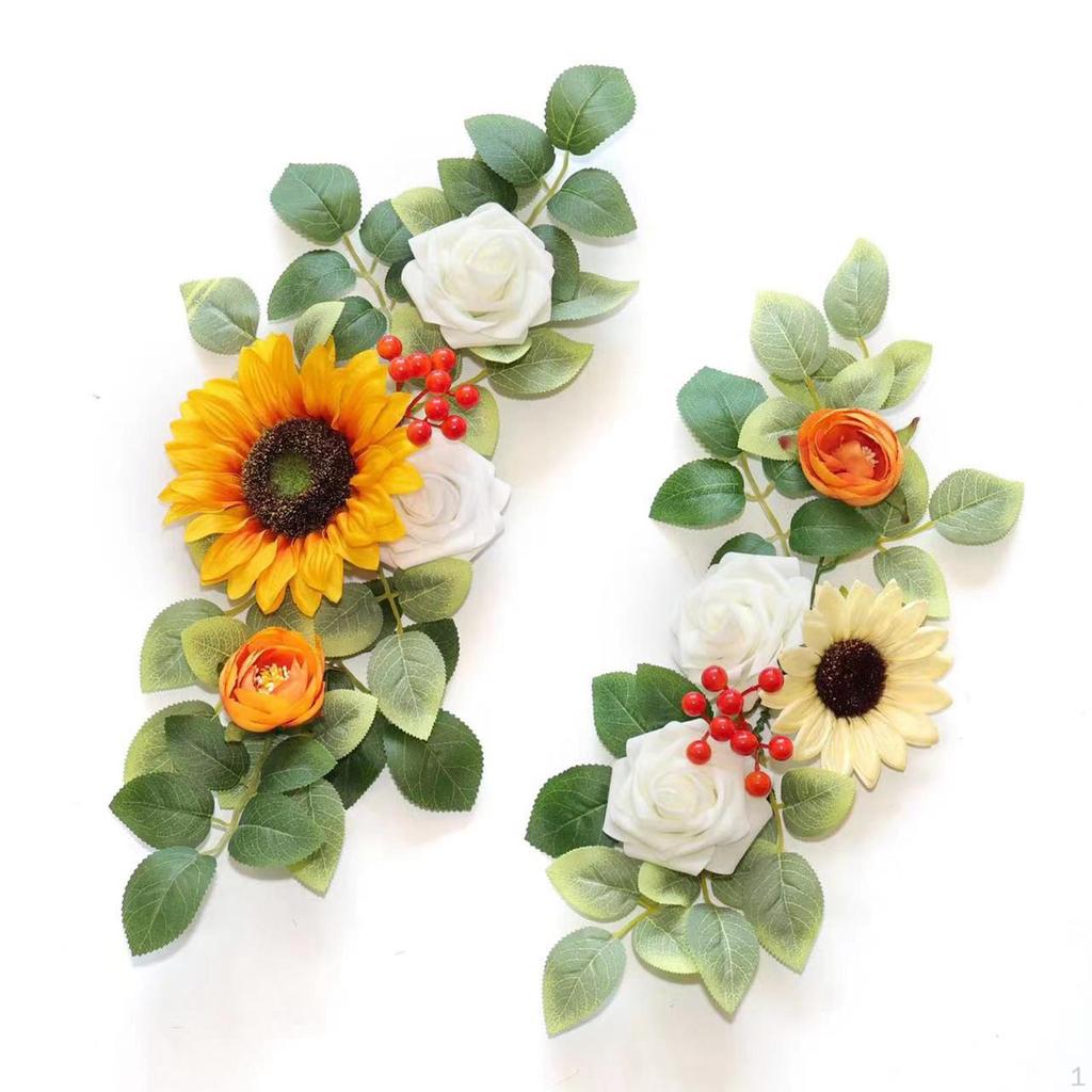 2 шт. Свадебная арка цветы искусственный цветок гирлянда современный фон венок угол
