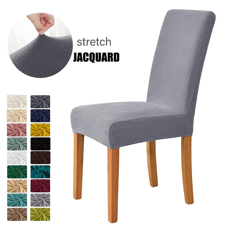 Corn Kernel Textured Stretch Chair Cover Universal Fit Dining Room Seat Protector Non Slip Home Decor Slipcover