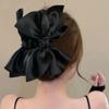 Shark Clip Big Bow Hairgrips Beige Black Grasping Clip Creative Hair Claw  Women Girl Gift