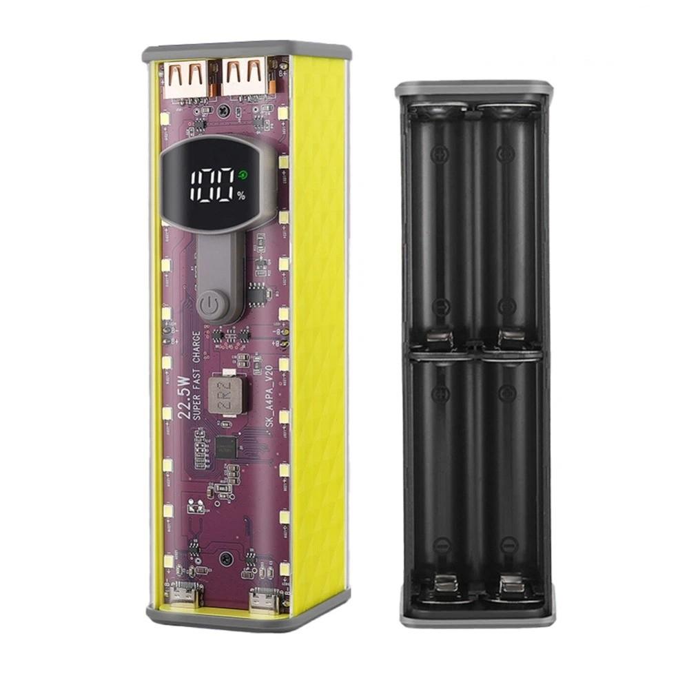 Fast Charging Power Bank Case Transparent Fast Charging Power Bank Kit  For Charger