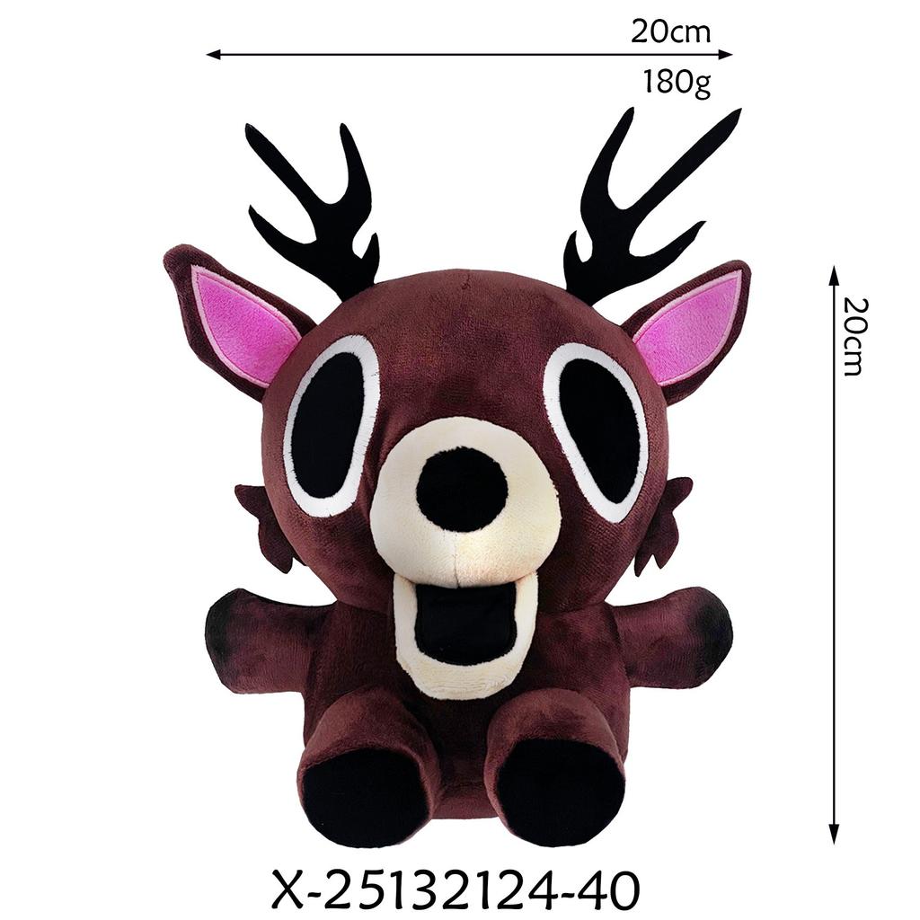 Horror 99 Nights In The Forest Deer Monster Deer Anime Cartoon Stuffed Doll Plush Toy Kids Birthday Gift