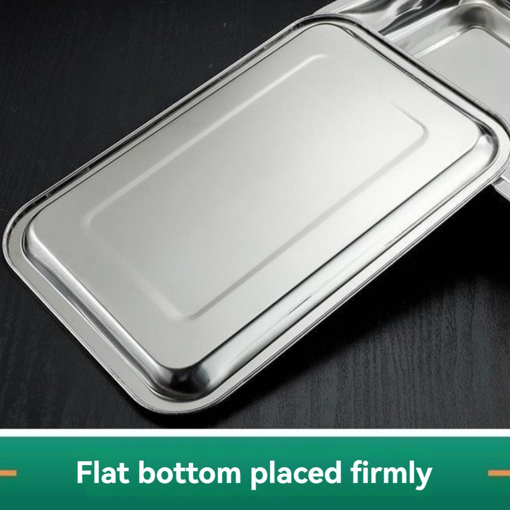 1 шт. Большая квадратная тарелка из нержавеющей стали, прямоугольная тарелка для варки риса на пару, тарелка для барбекю, коммерческая и бытовая железная тарелка, ди