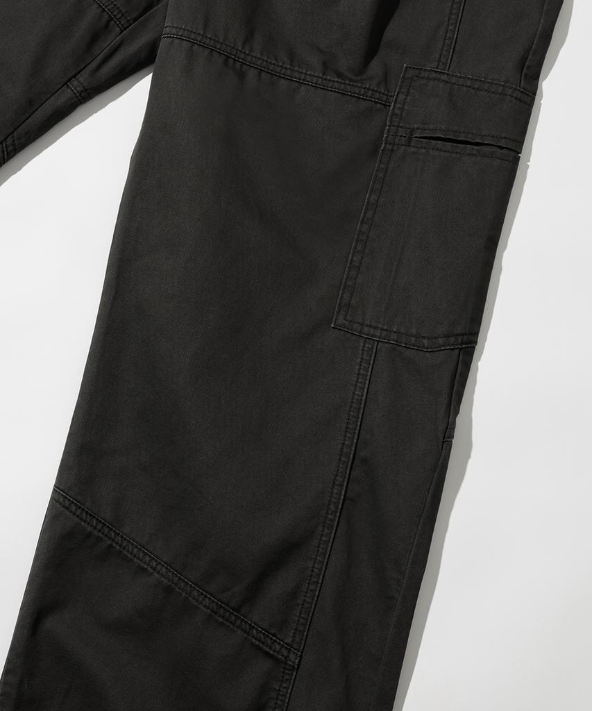 INTEMPOMOOD Panel Bio Washed Cargo Pants_Charcoal