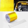 1/2PCS 5M Car Exhaust Heat Insulation Aluminum Foil Tape Gold/Silver Reflective Self-Adhesive Tape Universal Car Tuning Parts