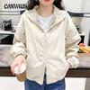 Women's Lapel Loose Solid Color Zipper Long Sleeve Sun Protection Jacket
