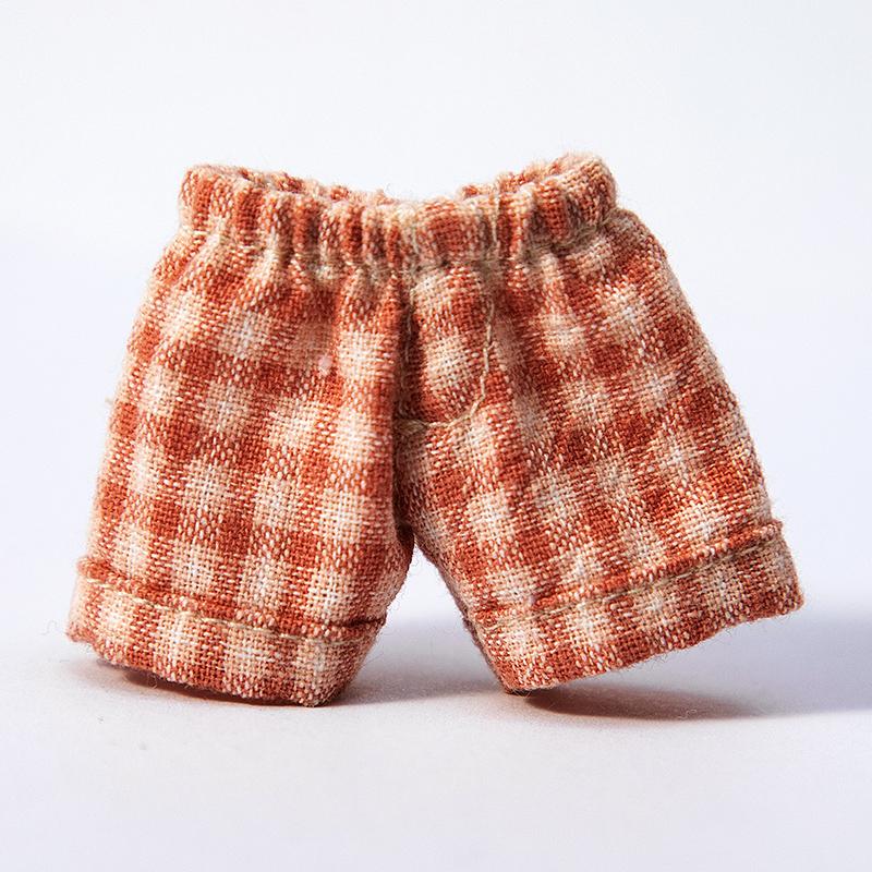 Ручная работа Брюки для куклы Ob11 Одежда Джинсовые шорты в клетку Аксессуары для кукол Для Penny, Molly, Obitsu11, Gsc 1/12 Bjd кукол