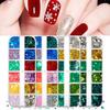 1 Box Nail Sequins Ultra-Thin Bright Color Mix Shape Wide Application Easy To Apply Decorative PET