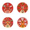 Traditional Wealth God Fridge Magnets Woodwork Refrigerator Magnets  Home Living Room Decor