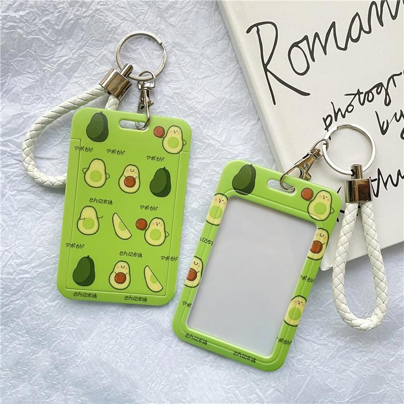 Чехол с мультяшным принтом, идентификационная бирка, чехол для рабочей карты с эластичным ремешком на запястье, держатель для бейджа, чехол для деловой карты доступа