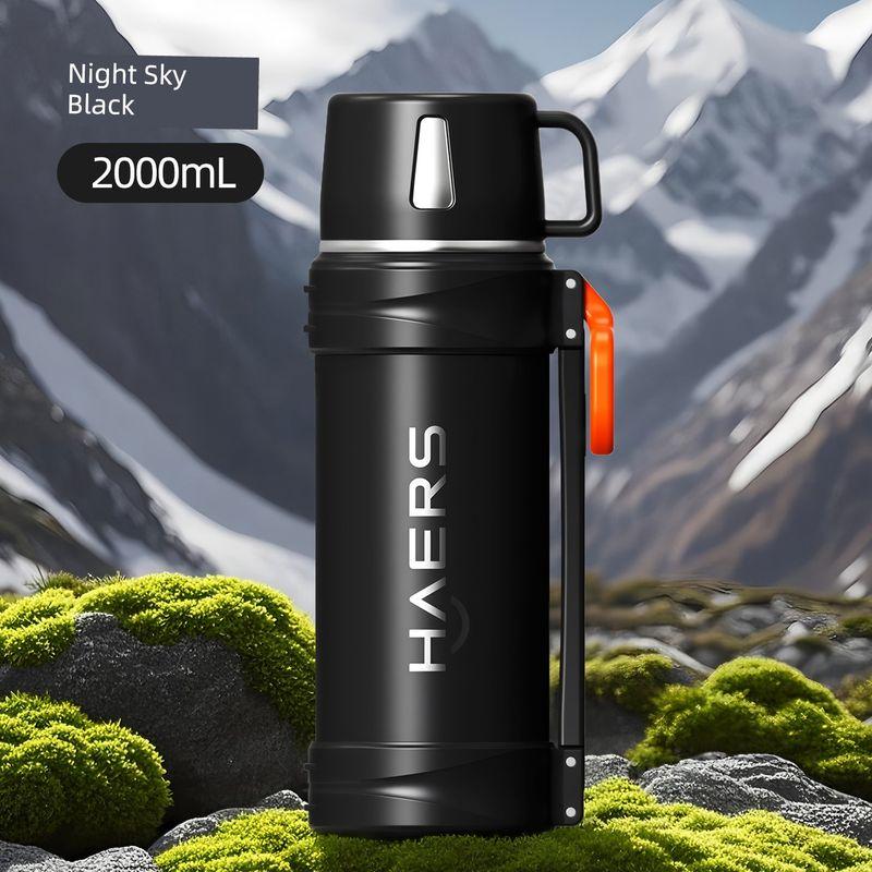 Hals Insulated Kettle for Outdoor Use, Car Travel, Stainless Steel Water Bottle, Large Capacity Thermos, Hot Water Bottle, 2025 New Model
