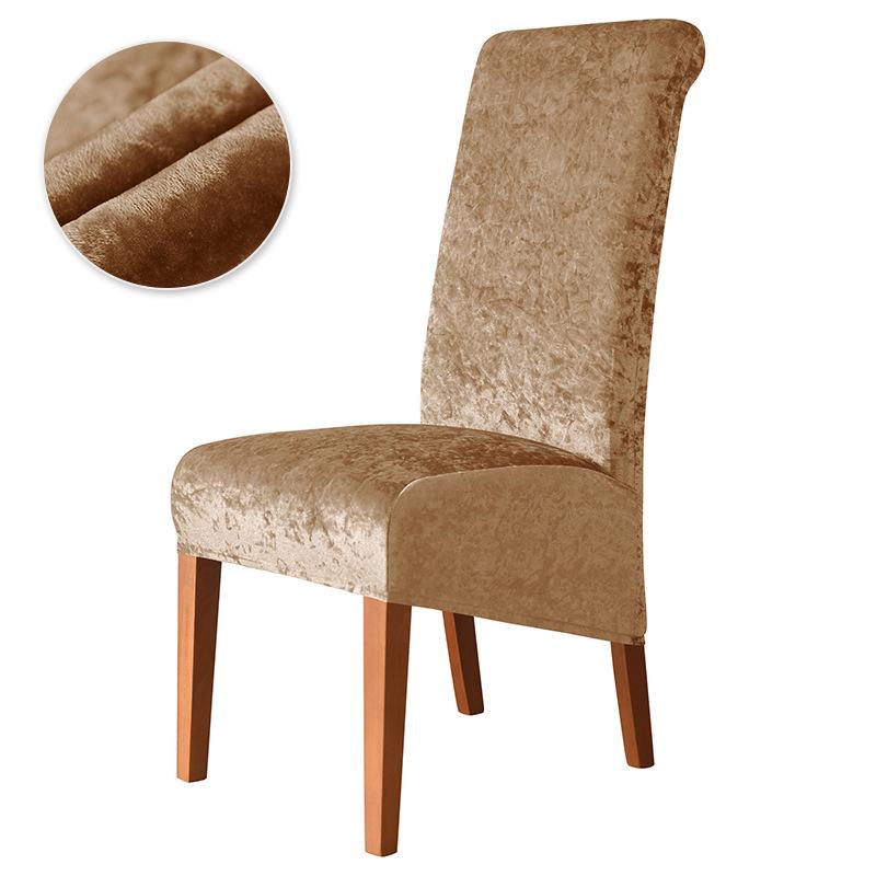 XL Чехол для стула с высокой спинкой, диагональный, из золотого бархата - Толстая, роскошная защита от пыли для обеденных стульев