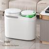 3-в-1 Многоцелевое ведро для воды с разделением для влажных/сухих отходов, мусорное ведро и сборщик чайных листьев – большая емкость для домашнего использования.