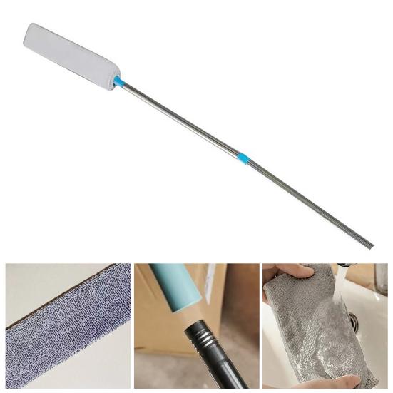 Щетка для пыли со стираемой тканью, длинная ручка, очиститель перьев, регулируемая ручка, щетка для удаления пыли из щелей, выдвижной пылесборник