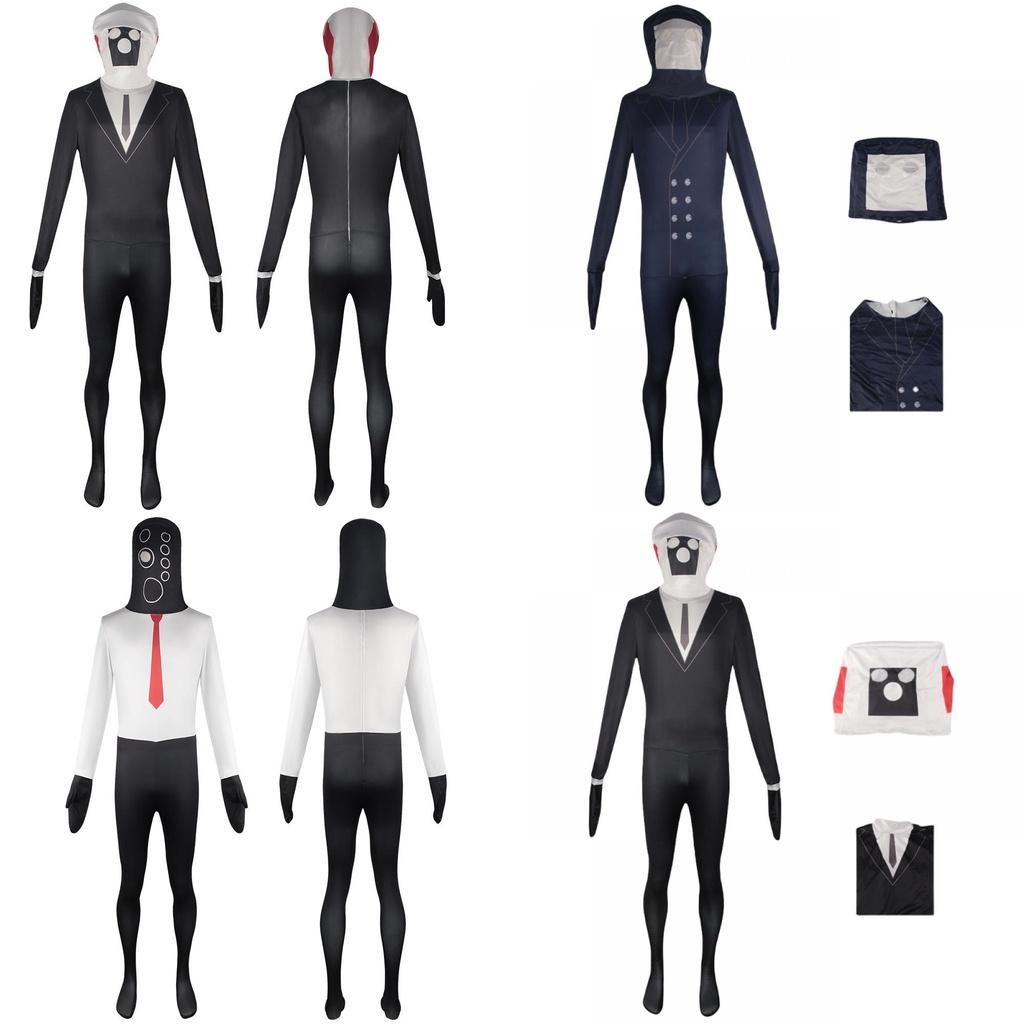 Хэллоуин Игра Скибиди Туалет Косплей Костюм Комбинезон Унисекс Хлопок Разные Размеры