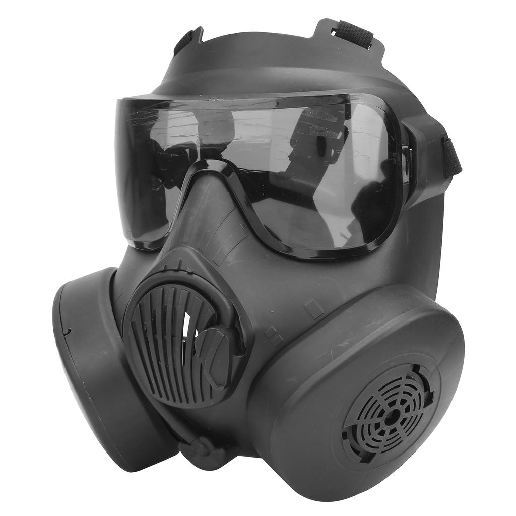 Полнолицевой щиток с двойным вентилятором, дышащий защитный экран для косплея, игровое оборудование для улицы