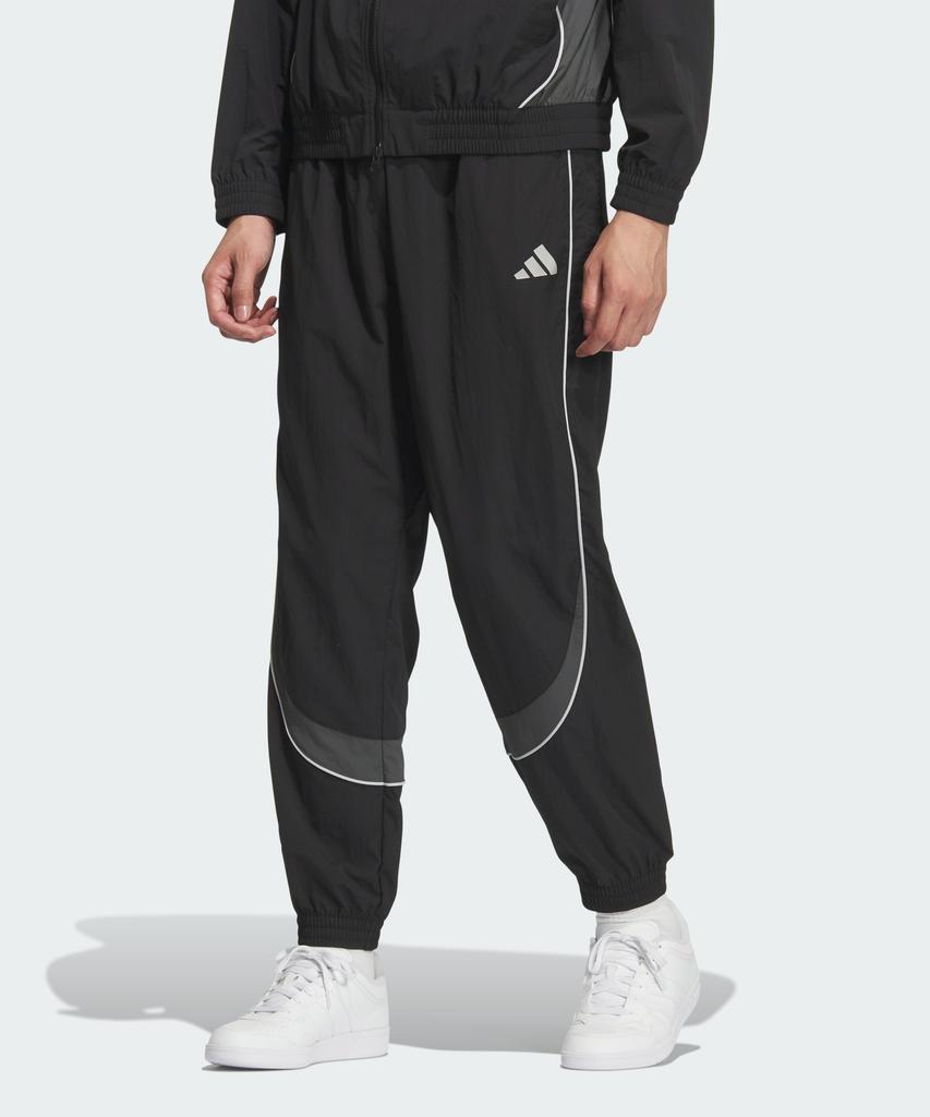 adidas Бренд Love Свободный крой Легкие тканые брюки полной длины с эластичными манжетами Kf1337