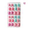 Children Press On Candy Color Self Adhesive Fake Nails False Nails Nail Art Manicure Tips
