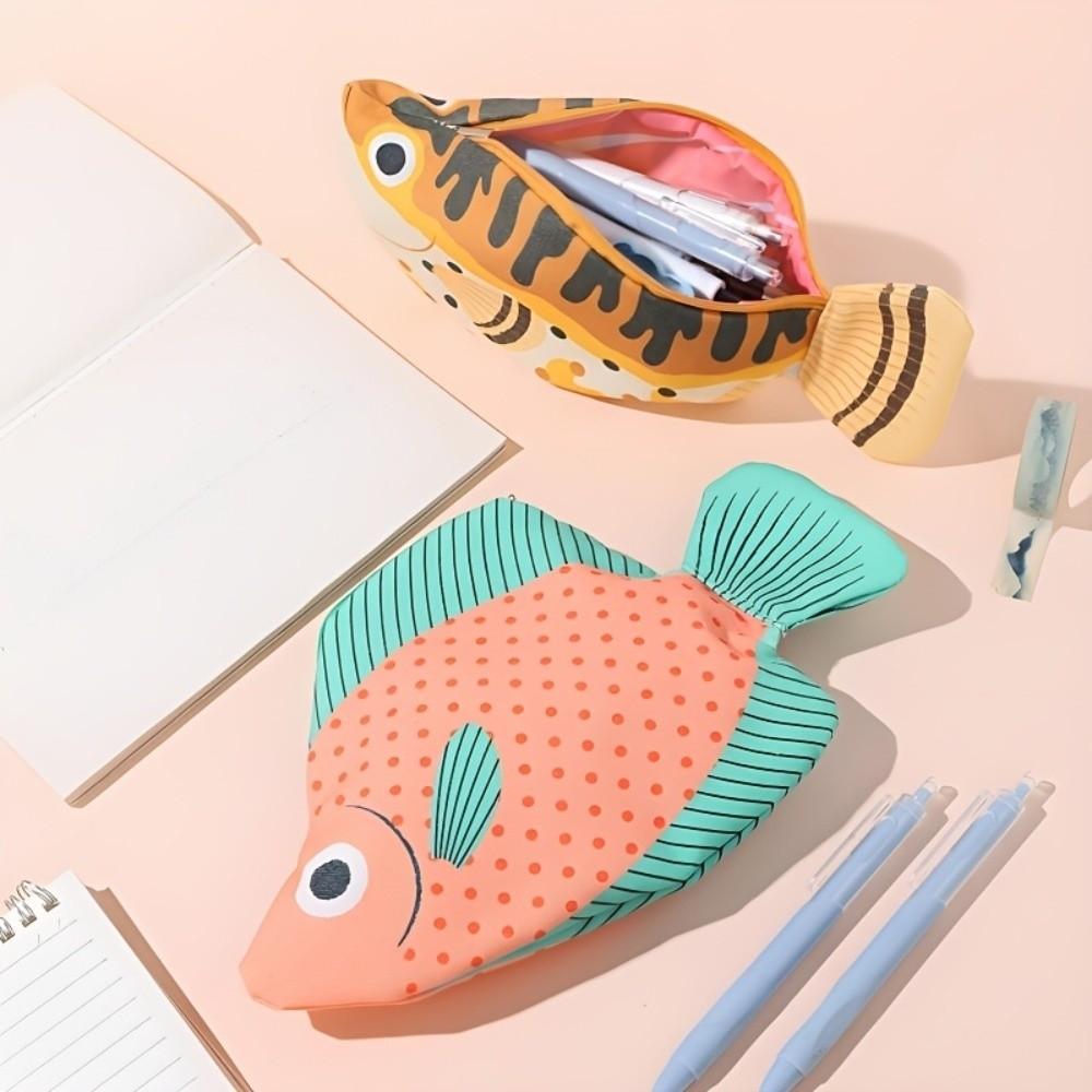 Pufferfish Fish Pencil Case Deep-Sea Fish Marine Organism Pencil Pouch  Office