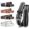 Ремень из искусственной кожи с заклепочной пряжкой в стиле панк для мужчин и женщин с таким же высококачественным ремнем для брюк в стиле хип-хоп из металла